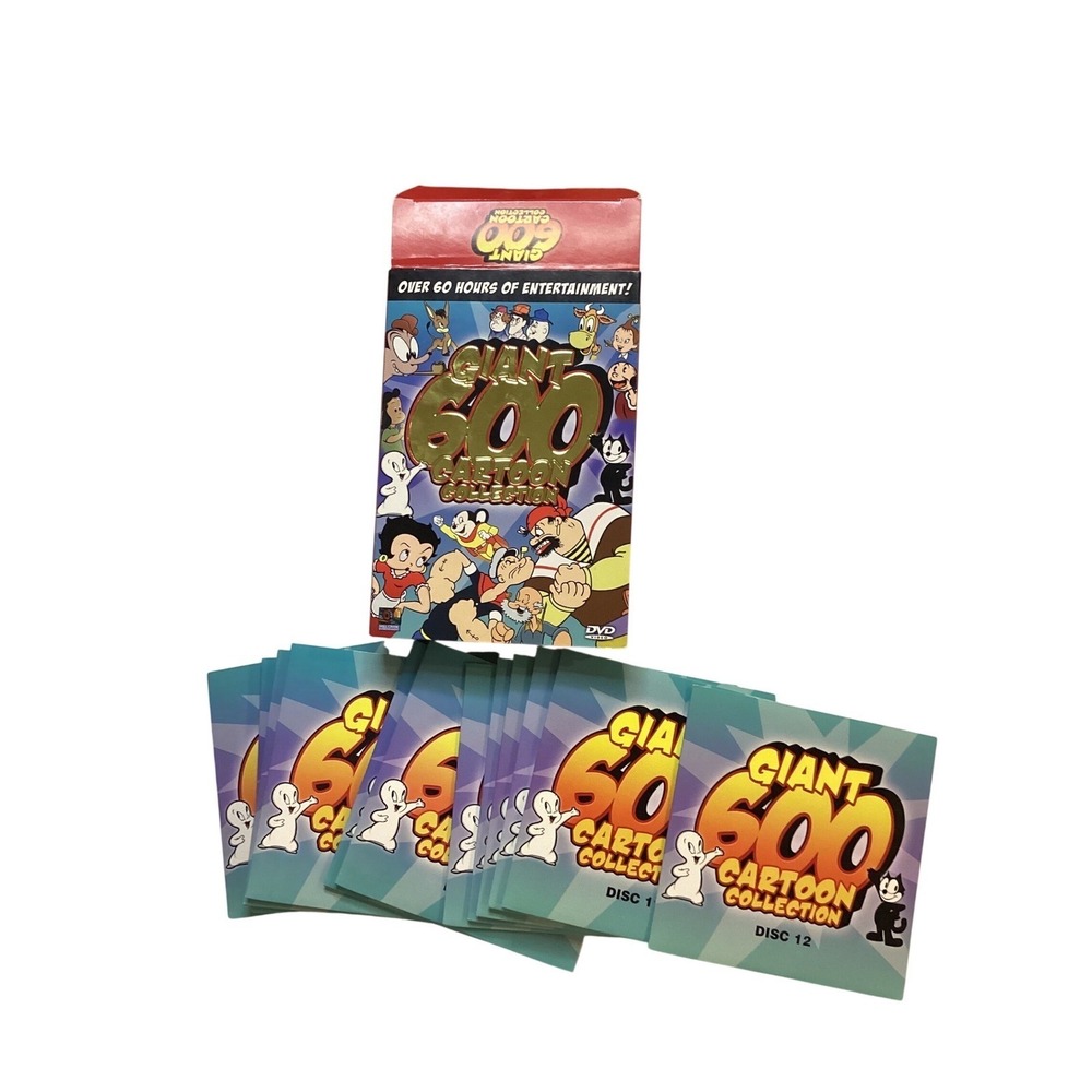 Giant 600 Cartoon Collection DVD 12 Disc‎ Set Over 60 Hours Classic Animation